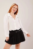 Basic Oversize Beyaz Gömlek - 2