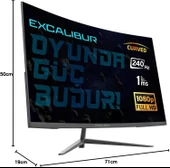 Casper Excalibur M.E315FHD-G 31.5" 240HZ 1MS 300NIT (HDMI+DISPLAY) CURVED FREESYNC+G-SYNC LED OYUNCU MONİTÖR - 6