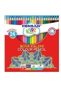 PENSAN KİDZ KURU BOYA 24 RENK TAM BOYA KALEMİ - 1