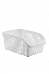 SAS Buzdolabı Sepeti Dolap Içi Düzenleyici Sepet Organizer Beyaz Büyük Boy 30x20x13 cm 1 adet No:3 - 1