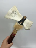 El Yapımı Kızılderili Doğal Kemik Balta 45cm (Model 7) - 9