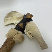 El Yapımı Kızılderili Doğal Kemik Balta 45cm (Model 5) - 9