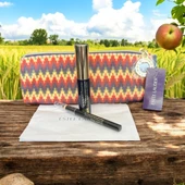 Esteelauder-Şık Makyaj Çantası Genişlik- 18 -Derinlik -8 sntim - 8 -ml -mascara + 8 ml -Göz Kalemi Tam Siyah - 2