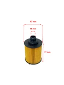 Wunder Opel Meriva A 1.3 Cdti. 51-55 Kw 2003-2010 Çüklü Kapalı Dar Delikli Yağ Filtresi - 2