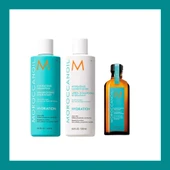 Moroccanoil Hydrating Shampoo 250ml +Kream 250m +Argan Yağı 100ml - 1