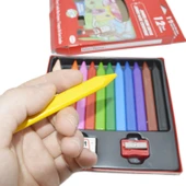 Pritt Karton Kutu Jumbo Üçgen Silinebilir Pastel Boya 12 Renk (1655739) - 3