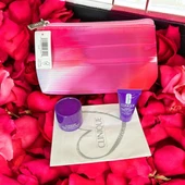 Clinique-Şık-Makyaj-Çantası-Genişlik-18-Derinlik-11- stm- 5 ml-Kırışık önleyici+5 ml serum - 1