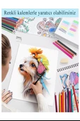 Resim Defteri 35x50 cm 12 Renk Kuru Boya Dereceli Kurşun Kalem Rulo Kalemlik 24 Bölmeli Hamur Silgi Kalemtraş Görsel thumbnail 8