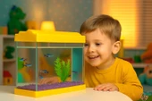 Sarı Renkli Mini Akvaryum - 2