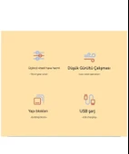 Masaüstü Blok Fan Küçük Masa Vantilatörü, USB Şarj Edilebilir Pil, 3 Hız Güçlü - ZB106 thumbnail 6