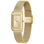 LACOSTE LAC2001315 ALTIN KAPLAMA HASIR KORDON DİKDÖRTGEN KADIN KOL SAATİ thumbnail 2