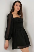 Mini Tül Elbise 2514 - Siyah - 4
