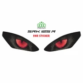 RKS SRK 125 R 2023 - 2025 UYUMLU FAR STİCKER KIRMIZI - 1