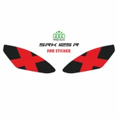 RKS SRK 125 R 2023 - 2025 UYUMLU FAR STİCKER KIRMIZI X - 1