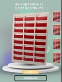 ECZANE ETİKETİ KIRMIZI 96 ADET - 1
