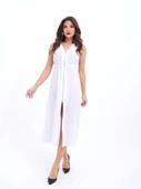 6510 ELBİSE-BEYAZ - 1