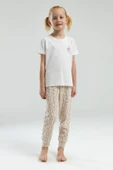 Arnetta 3303 Kız Çocuk Desenli Bisiklet Yaka Şortlu Kısa Kol Pijama Takım thumbnail 4