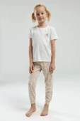 Arnetta 3303 Kız Çocuk Desenli Bisiklet Yaka Şortlu Kısa Kol Pijama Takım thumbnail 5