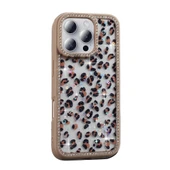 iPhone 16 Pro Kılıf Taşlı ve Simli Tasarım Azra Kapak - 2