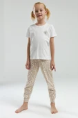 Arnetta 3303 Kız Çocuk Desenli Bisiklet Yaka Şortlu Kısa Kol Pijama Takım thumbnail 1