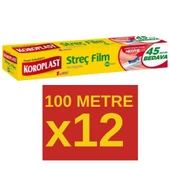 Koroplast Streç Film 100Metre Kesme Bıçağı Hediyeli  x 12'li Set - 1