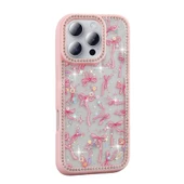 iPhone 16 Pro Kılıf Taşlı ve Simli Tasarım Azra Kapak - 4