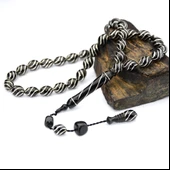 Oltu Taşı Çeşm-i Bülbül İşlemeli Tespih thumbnail 6