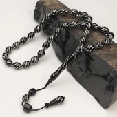 Oltu Taşı Çeşm-i Bülbül İşlemeli Tespih thumbnail 2