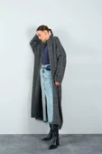 Önü Açık Şal Yaka Hırka - Siyah - 2