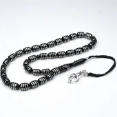 Oltu Taşı ve Kapsül Kesim Burgu Sarma İşlemeli Tespih - 2