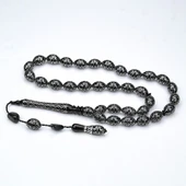 Oltu Taşı Koleksiyonluk Özel  İşlemeli Tespih - 6