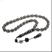 Oltu Taşı Çeşm-i Bülbül İşlemeli Tespih thumbnail 5