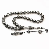 Oltu Taşı Küre Kesim Petek İşleme Oltu Taşı Tespih - 1