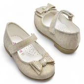 5951 Rahat Taban Tokalı Kız Çocuk Babet Ayakkabı Düğün Abiye Nişan Ev Babeti - 1