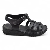 8152 TAM ORTOPEDİK Hakiki Deri Kadın Sandalet Deri Sandalet İvazn - 3