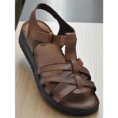 8152 TAM ORTOPEDİK Hakiki Deri Kadın Sandalet Deri Sandalet İvazn - 6