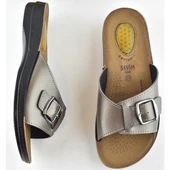 0533 Topuk Jelli Ortopedik Taban Günlük Kadın Terlik Sandalet - 5