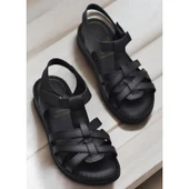 8152 TAM ORTOPEDİK Hakiki Deri Kadın Sandalet Deri Sandalet İvazn - 2