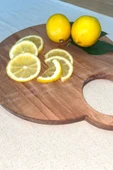 Ahşap Kesme Tahtası – Sunumluk Doğal Kayın Ağacı 30x26 cm - 4