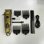 WAER WA-0143 Şarjlı Saç, Sakal ve Vücut Kesme Makinesi – 2000mAh Batarya, LCD Ekranlı, 4 Taraklı - 1