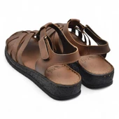 8152 TAM ORTOPEDİK Hakiki Deri Kadın Sandalet Deri Sandalet İvazn - 10