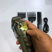 WAER WA-0143 Şarjlı Saç, Sakal ve Vücut Kesme Makinesi – 2000mAh Batarya, LCD Ekranlı, 4 Taraklı - 3