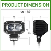 Offroad sis lambası  beyaz-amber çkrsız 40w 12-30v adet / LASS298 - 4