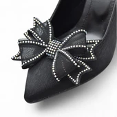 6513 Fiyonklu Taşlı 9cm Kadın Topuklu Ayakkabı Abiye Düğün Nişan Ayakkabısı - 5