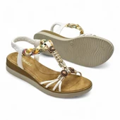 5626 Rahat Ortopedik Taban Taşlı Kadın Sandalet Günlük Sandalet - 3