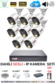 FURY IP Güvenlik Kamera Seti 8 Kameralı Sesli 4MP Gece Renkli Su Geçirmez IP5515S 500GB - 1