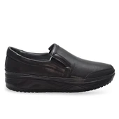 4343 Ortopedik Taban Siyah Hakiki Deri Erkek Ayakkabı Mevsimlik Yürüyüş Ayakkabısı Kavisli Taban - 2