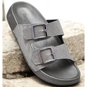 380 Rahat Ortopedik Taban Günlük Kadın Terlik Çift Toka Kadın Terlik Sim Detaylı - 7