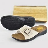 0533 Topuk Jelli Ortopedik Taban Günlük Kadın Terlik Sandalet - 9