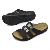 150988 CV TAM Ortopedik Taban Günlük Kadın Terlik Sandalet Lastik Yanlar - 4